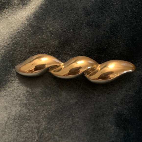 Sterling silver wavy brooch - Picture 1 of 4